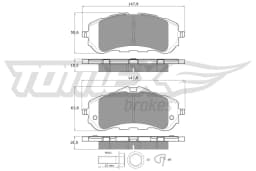 Piduriklotsi komplekt, ketaspidur TOMEX Brakes TX 18-38