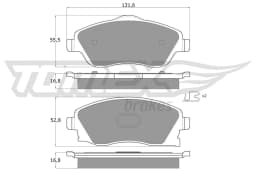 Piduriklotsi komplekt, ketaspidur TOMEX Brakes TX 12-19