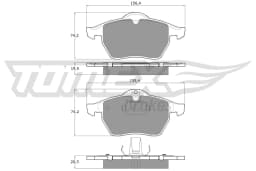 Piduriklotsi komplekt, ketaspidur TOMEX Brakes TX 12-25