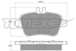 Piduriklotsi komplekt, ketaspidur TOMEX Brakes TX 18-08