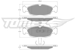 Piduriklotsi komplekt, ketaspidur TOMEX Brakes TX 11-71