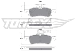 Piduriklotsi komplekt, ketaspidur TOMEX Brakes TX 15-79