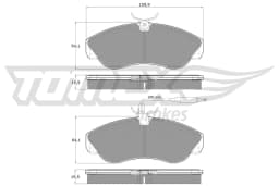 Piduriklotsi komplekt, ketaspidur TOMEX Brakes TX 11-73