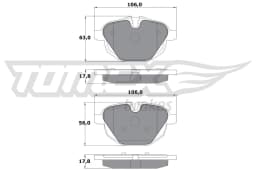 Piduriklotsi komplekt, ketaspidur TOMEX Brakes TX 17-34