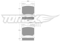 Piduriklotsi komplekt, ketaspidur TOMEX Brakes TX 11-95