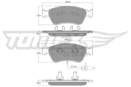 Piduriklotsi komplekt, ketaspidur TOMEX Brakes TX 15-10