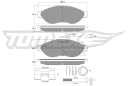 Piduriklotsi komplekt, ketaspidur TOMEX Brakes TX 14-39