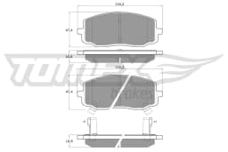 Piduriklotsi komplekt, ketaspidur TOMEX Brakes TX 15-74