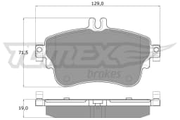 Piduriklotsi komplekt, ketaspidur TOMEX Brakes TX 18-07