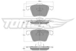 Piduriklotsi komplekt, ketaspidur TOMEX Brakes TX 14-06