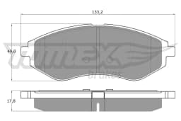 Piduriklotsi komplekt, ketaspidur TOMEX Brakes TX 14-22