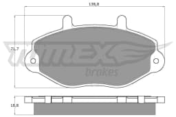 Piduriklotsi komplekt, ketaspidur TOMEX Brakes TX 11-92