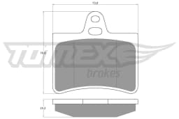 Piduriklotsi komplekt, ketaspidur TOMEX Brakes TX 13-33