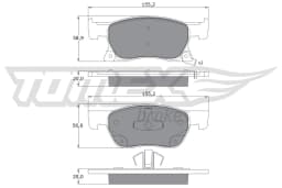 Piduriklotsi komplekt, ketaspidur TOMEX Brakes TX 17-86