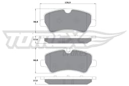 Piduriklotsi komplekt, ketaspidur TOMEX Brakes TX 16-96
