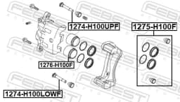 Juhtpolt, pidurisadul FEBEST 1274-H100UPF