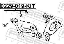 Rattakalde korrektuurkruvi FEBEST 0229-019-KIT