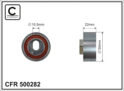 Seade-/juhtrull, hammasrihm CAFFARO 500282