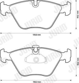 Piduriklotsi komplekt, ketaspidur JURID 573002JC