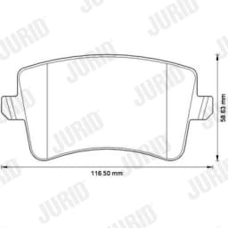 Piduriklotsi komplekt, ketaspidur JURID 573259JC