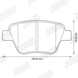Piduriklotsi komplekt, ketaspidur JURID 573312JC