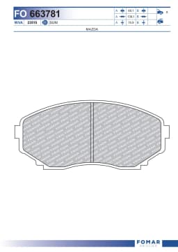 Piduriklotsi komplekt, ketaspidur FOMAR Friction FO 663781