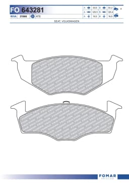Piduriklotsi komplekt, ketaspidur FOMAR Friction FO 643281