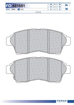 Piduriklotsi komplekt, ketaspidur FOMAR Friction FO 481681