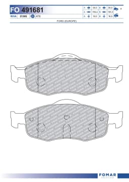 Piduriklotsi komplekt, ketaspidur FOMAR Friction FO 491681