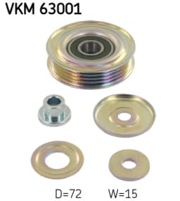 Seade-/juhtrull, soonrihm SKF VKM 63001
