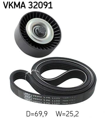 Soonrihmakomplekt SKF VKMA 32091