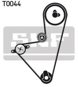 Veepump + hammasrihmakomplekt SKF VKMC 03100