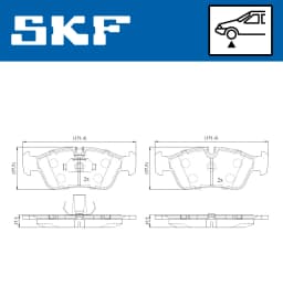 Piduriklotsi komplekt, ketaspidur SKF VKBP 80180