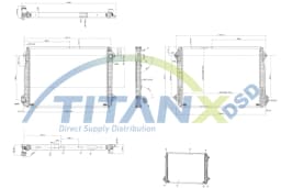 Radiaator, mootorijahutus TitanX RX149006