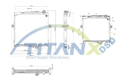 Radiaator, mootorijahutus TitanX RX169018