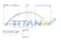 Radiaator, mootorijahutus TitanX RX159021