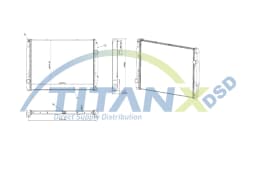 Radiaator, mootorijahutus TitanX RX609004