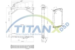 Radiaator, mootorijahutus TitanX RX609012