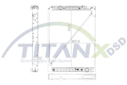Radiaator, mootorijahutus TitanX RX119004
