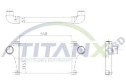 Kompressoriõhu radiaator TitanX IX159003