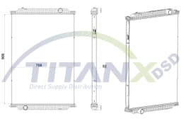 Radiaator, mootorijahutus TitanX RX609018