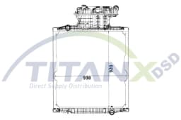 Radiaator, mootorijahutus TitanX RX139004