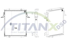 Radiaator, mootorijahutus TitanX RX169014