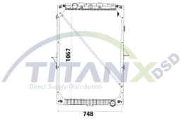 Radiaator, mootorijahutus TitanX RX179002