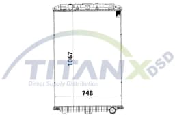 Radiaator, mootorijahutus TitanX RX179004