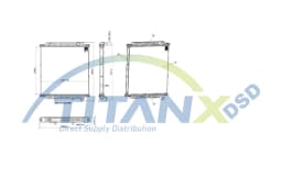 Radiaator, mootorijahutus TitanX RX129002