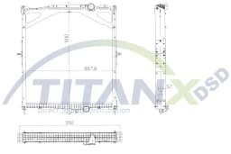 Radiaator, mootorijahutus TitanX RX129004