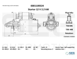 Starter SEG Automotive 0001109324