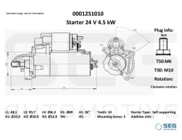 Starter SEG Automotive 0001251010