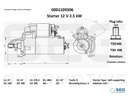 Starter SEG Automotive 0001109306